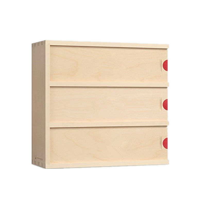 Деревянная Подарочная коробка для вина с отдельными отделениями, 3 бутылки