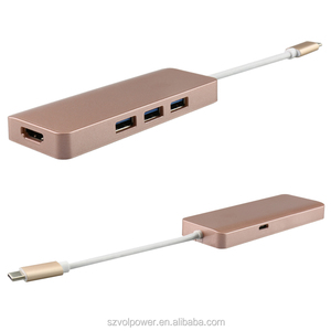 2018 ideas de productos innovadores C800 H DMI 5 puertos USB3.0 <span class=keywords><strong>hub</strong></span> usb c <span class=keywords><strong>para</strong></span> el <span class=keywords><strong>macbook</strong></span> de 12 pulgadas <span class=keywords><strong>macbook</strong></span> <span class=keywords><strong>pro</strong></span> - Product Image 2