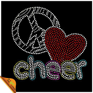 personalizada bling signo de la paz corazón alegría transferencias de revisión - Product Image 1