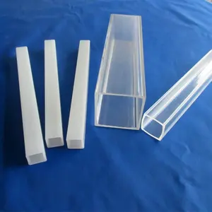 Tubo Cuadrado de acrílico transparente grande, tubo cuadrado de acrílico transparente, tubo cuadrado transparente PMMA