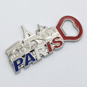 Ensemble cadeau aimant de réfrigérateur et décapsuleur en métal avec logo personnalisé Tour Eiffel <span class=keywords><strong>Paris</strong></span>, aimant puissant, taille moyenne, écologique - Product Image 3
