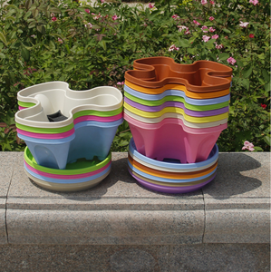 Pots hydroponiques pour jardinage, tour à empiler vertical, pots pour fraises ou fleurs, empilables - Product Image 3