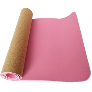 Wateproof double couche <span class=keywords><strong>5mm</strong></span> personnalisé imprimé anti slip privé étiquette liège tapis de yoga - Product Image 5