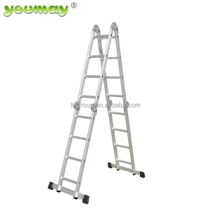EN131 Nhôm <span class=keywords><strong>Folding</strong></span> Ladder Bước Nền Tảng Đa Linh Hoạt Ladder Với <span class=keywords><strong>Ringlock</strong></span> Giàn Giáo AM0216A/Ladder Khóa Bản Lề - Product Image 1