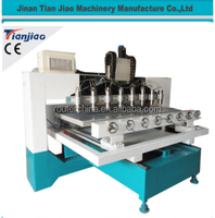 Routeur CNC à portique multi-broches 8 têtes pour la découpe et la gravure du bois, prix compétitif, broche robuste 7 kW refroidie par air