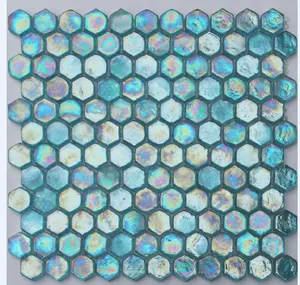 魚のスケールモザイクタイル内壁用ガラスモザイク
