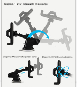 C23 yesido 360 độ linh hoạt phổ Bảng điều khiển xe xe Truck Mobile <span class=keywords><strong>Car</strong></span> người giữ điện thoại - Product Image 3