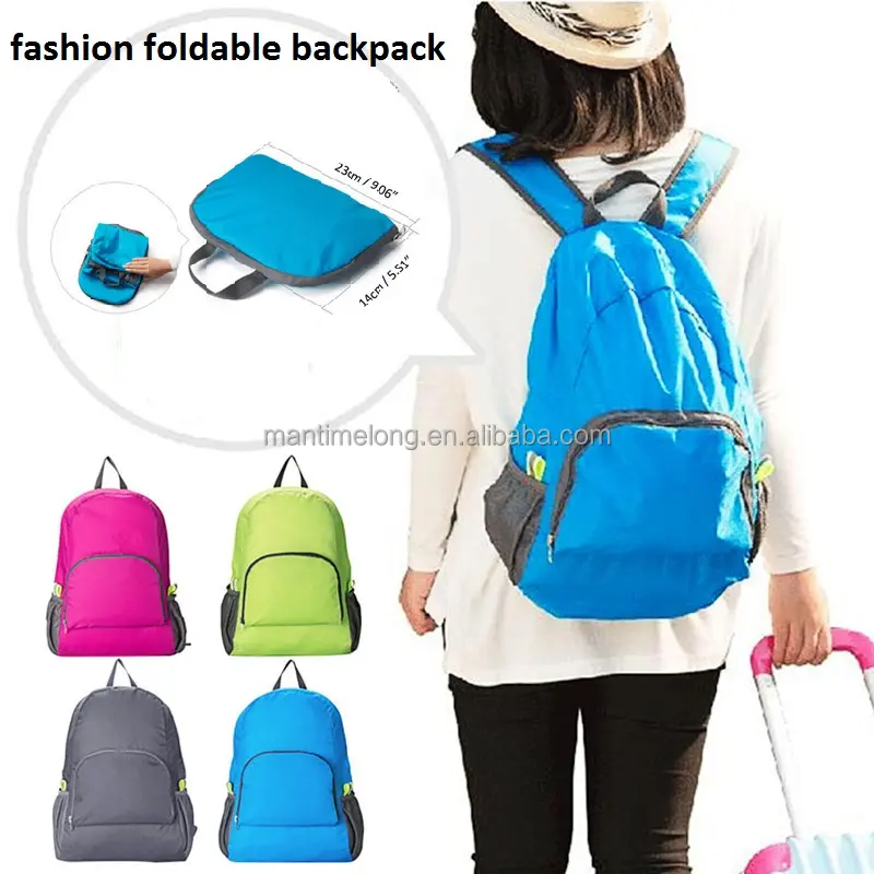 fashion waterproof foldable backpack for hiking travel