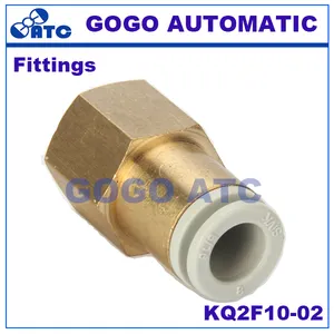 High quality KQ2F SMC type High quality fittings KQ2F10-02 O.D 10mm thread Rc 1/4 female connector one-touch fitting Pneumatic Components