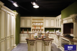 NICOCABINET Custom Classic <strong>Russian</strong> Beige Solid Wood Kitchen Cabinet Furniture Soft Smart Features Sink Faucet Drawer Slide <strong>Hinge</strong> - Product Image 2