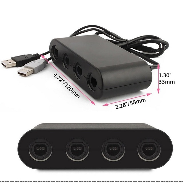 Gamecube Controller Adapter Converter for Wii U Adapter Gamecube USB 4 Port