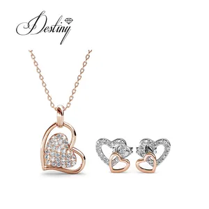 Destiny Jewellery Love Protection Set sweet heart fashion 18K gold plated jewellery set