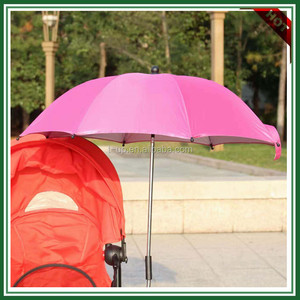 Parasol de <span class=keywords><strong>poussette</strong></span> automatique <span class=keywords><strong>BabyFond</strong></span> nouvelle génération, design moderne, pliable en pongé, métal, pour soleil et pluie, accessoire bébé flexible pour voyage - Product Image 4