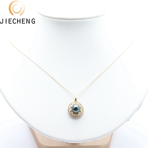 Bellissimo ciondolo perla Tahiti Design ciondolo argento 925 perla rotonda disegni <span class=keywords><strong>oro</strong></span> - Product Image 2