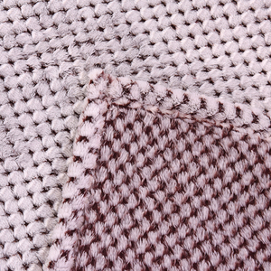 Bán Buôn Thời Trang Honeycomb Jacquard Và Backprint Flannel Fleece Chăn - Product Image 3