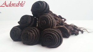 Tissage Afro Kinky <span class=keywords><strong>Court</strong></span> en <span class=keywords><strong>Cheveux</strong></span> Humains, <span class=keywords><strong>Cheveux</strong></span> Vierge Brésiliens Bouclés en Gros pour Femmes Noires - Product Image 4