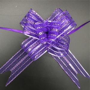 Lazo de lazo <span class=keywords><strong>personalizado</strong></span> de organza para lazo de Lazo de cinta de mariposa, adorno de <span class=keywords><strong>boda</strong></span> <span class=keywords><strong>personalizado</strong></span> de lujo - Product Image 2