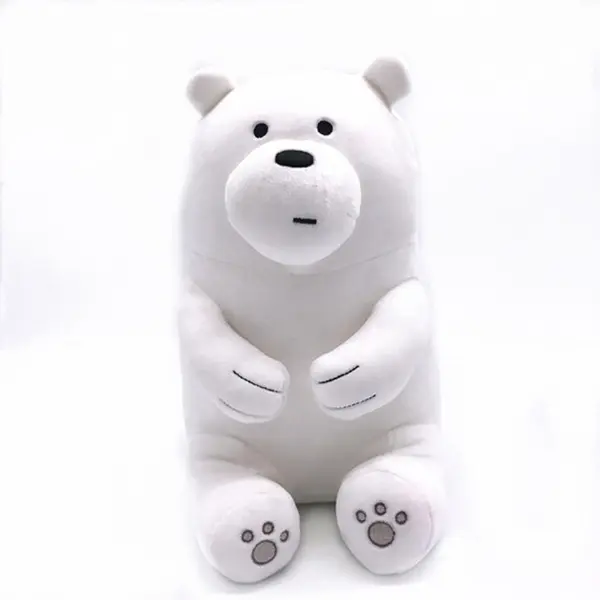 Wild animal soft toy big plush fabric stuffed polar bear sitting for sale