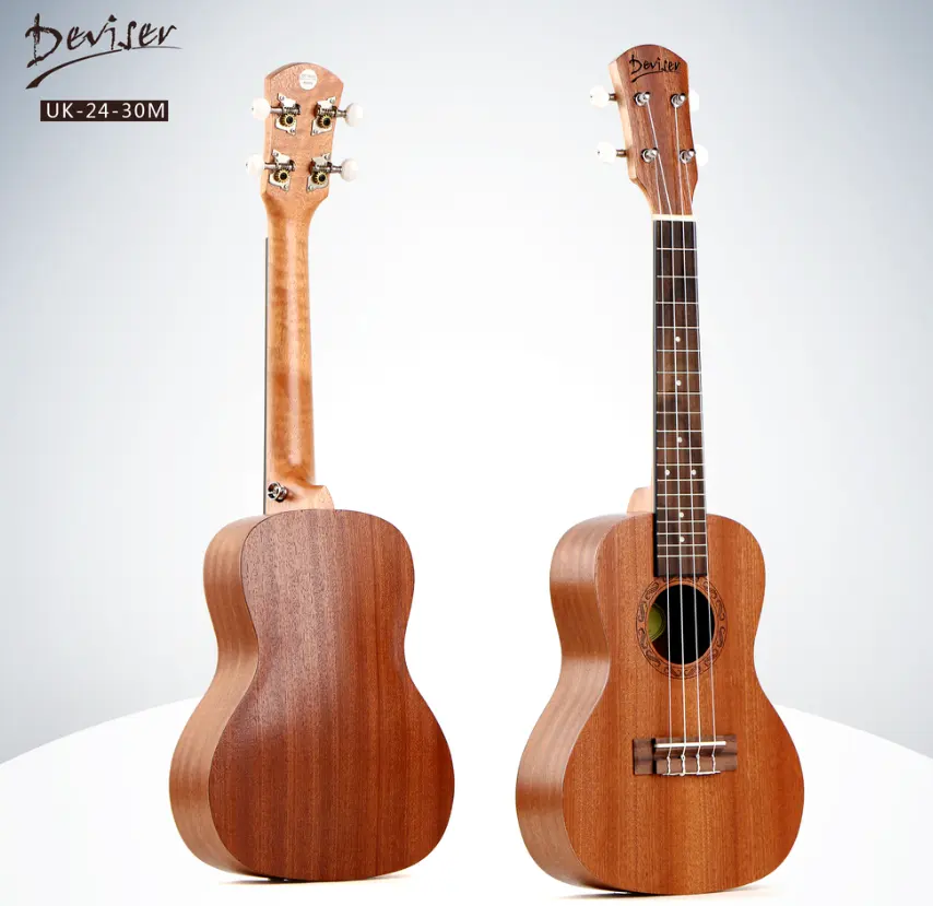 Barato 24 polegadas china feito oem concerto ukulele de madeira pequena guitarra para venda