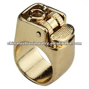 Unique Design Cigarette Lighter Gold Ring For Sale