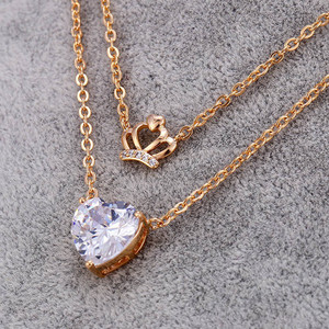 42018-2021 New Arrive Hot Sale 18k <strong>Gold</strong> Heart Necklace Women <strong>Costume</strong> <strong>Jewelry</strong> - Product Image 4