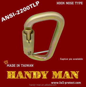 อุตสาหกรรมสามล็อคด้วยขาเหล็ก D ประเภท ANSI Carabiner ขายส่ง - Product Image 5