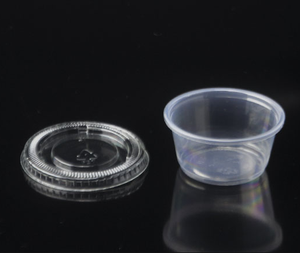 PP plastic 1 oz, 2 oz, 3oz, 4 oz porton cup sauce cup with lid