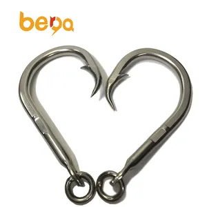80138 high quality carbon steel fishing hooks tuna hooks with Ring for Saltwater Fishing