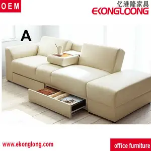 Pvc Lederen Cum Ontwerpen Sectionele Fauteuil Sofa Bed Voor Verkoop