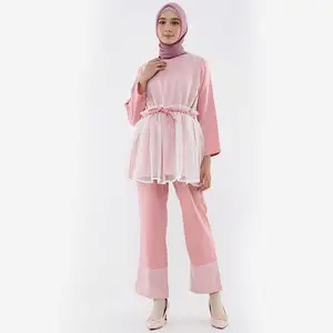 Thiết Kế Mới Abaya Thiết Kế Dubai Hình Ảnh Thanh Lịch Áo Top Váy Với Chuông Tay Áo Áo