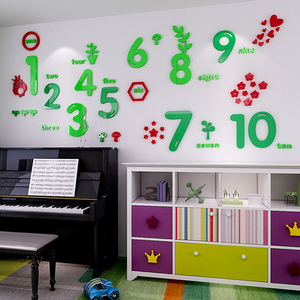 Diy número matemáticas etiqueta de la <span class=keywords><strong>pared</strong></span> <span class=keywords><strong>para</strong></span> niños personalizado acrílico 3D <span class=keywords><strong>pared</strong></span> mural de la <span class=keywords><strong>pared</strong></span> - Product Image 6