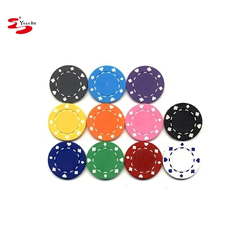 11.5g 40 x 3.3mm Texas Hold'em suited printed plastic ps round poker chips