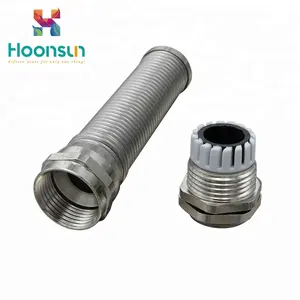 waterproof IP68 flexible metal cable gland with strain relief