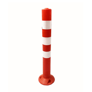 Seguridad vial en la carretera, 750mm/75cm, poste de advertencia naranja/rojo, poste delineador con cinta reflectante de alta calidad - Product Image 2