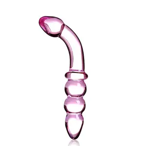 Erkek ve dişi cam anal plug yapay penis seks oyuncakları