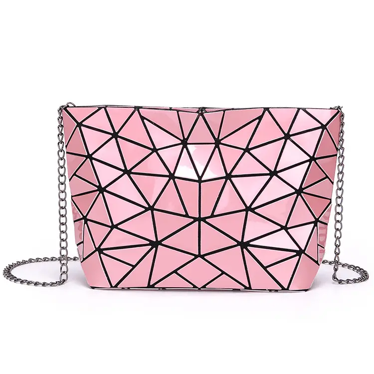Новый Индивидуальный Женский Блестящий вечерний клатч с геометрическим рисунком, сумки с цепочкой для телефона
