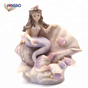 OEM mignon parti home decor sirènes de bande dessinée jouets poupées figurines en résine statues sirène <span class=keywords><strong>figurine</strong></span> - Product Image 1