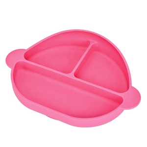 Food BPA Free Baby Plate Waterproof Microwave Safe Toddler Round Kid <strong>Child</strong> Suction Divided Silicone Eating <strong>Dinner</strong> Placemat <strong>Set</strong> - Product Image 4