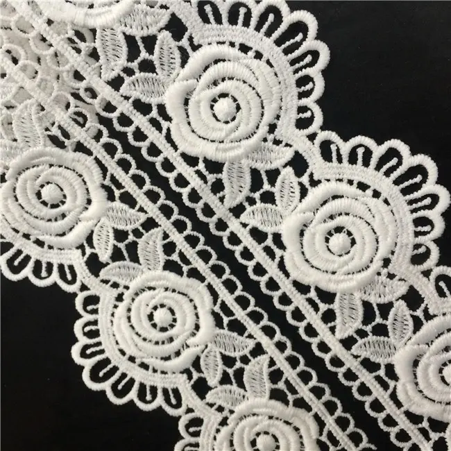 Vintage embroidery floral lace trim for wedding bridal sewing embroidery ribbon lace trim floral wedding decoration lace