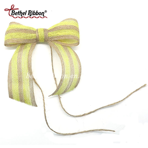 2018 New Design Natural <strong>Jute</strong> Burlap <strong>Ribbon</strong> Bows for Christmas Garland - Product Image 2