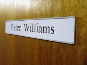 Modern Design Engraved Aluminum Sign Holder for Wall and <strong>Door</strong> Name <strong>Plates</strong> - Product Image 4