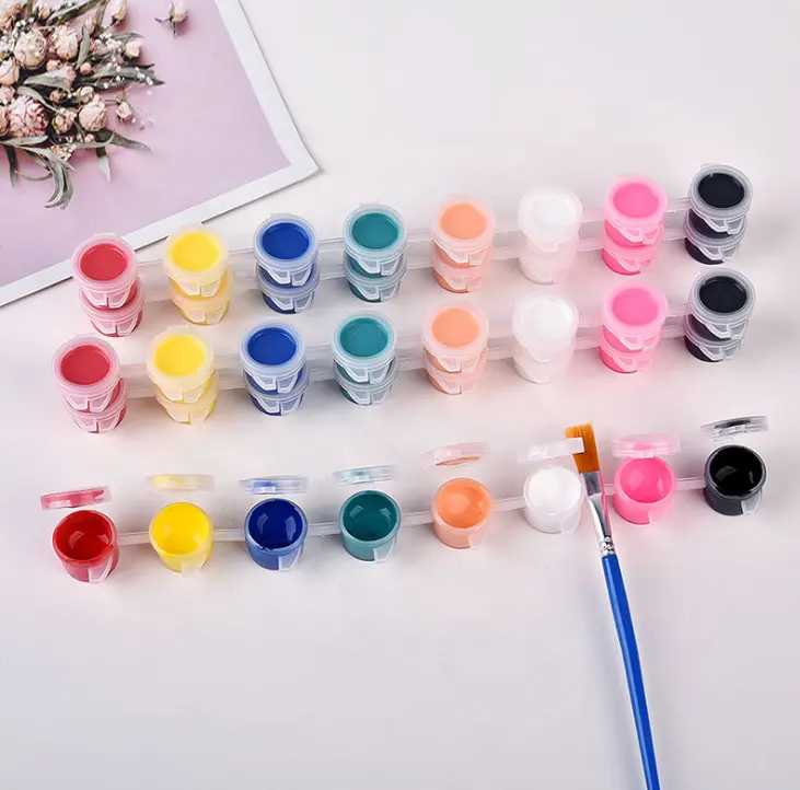 8 pcs non-tossico vivid penna di colore di acqua vernice acrilica striscia di 3 ml per i bambini di disegno