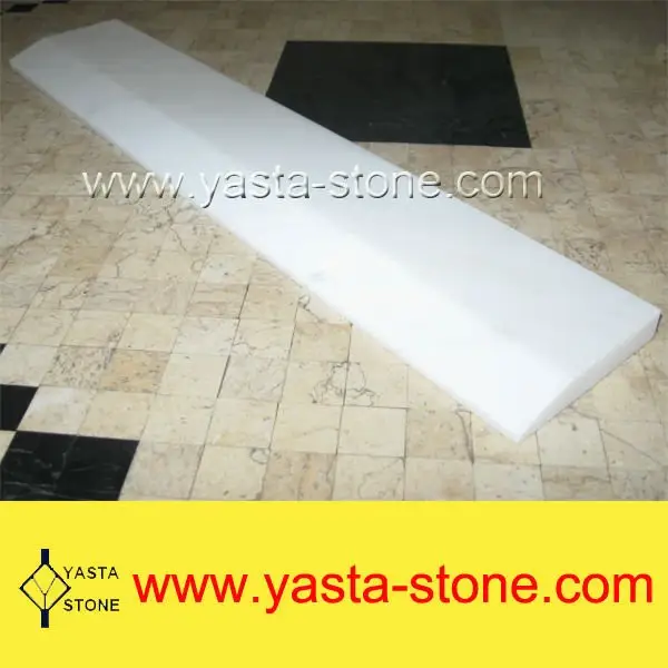 Polished White Marble Threshold