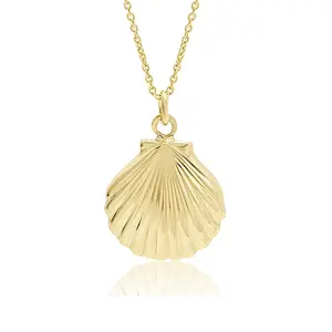 cheap joyeria minimalista plata 925 silver necklace seashell pendant