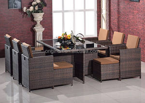 Juego de Muebles de Comedor de Diseño Moderno con Mesa de Ratán y Sillas para Restaurante - Product Image 4