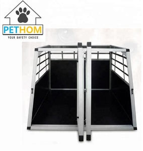 Büyük Köpek Sandık Sağlam Kafes Araba Taşıma Çift Taşıyıcı Bölme Duvar Güvenli - Product Image 2