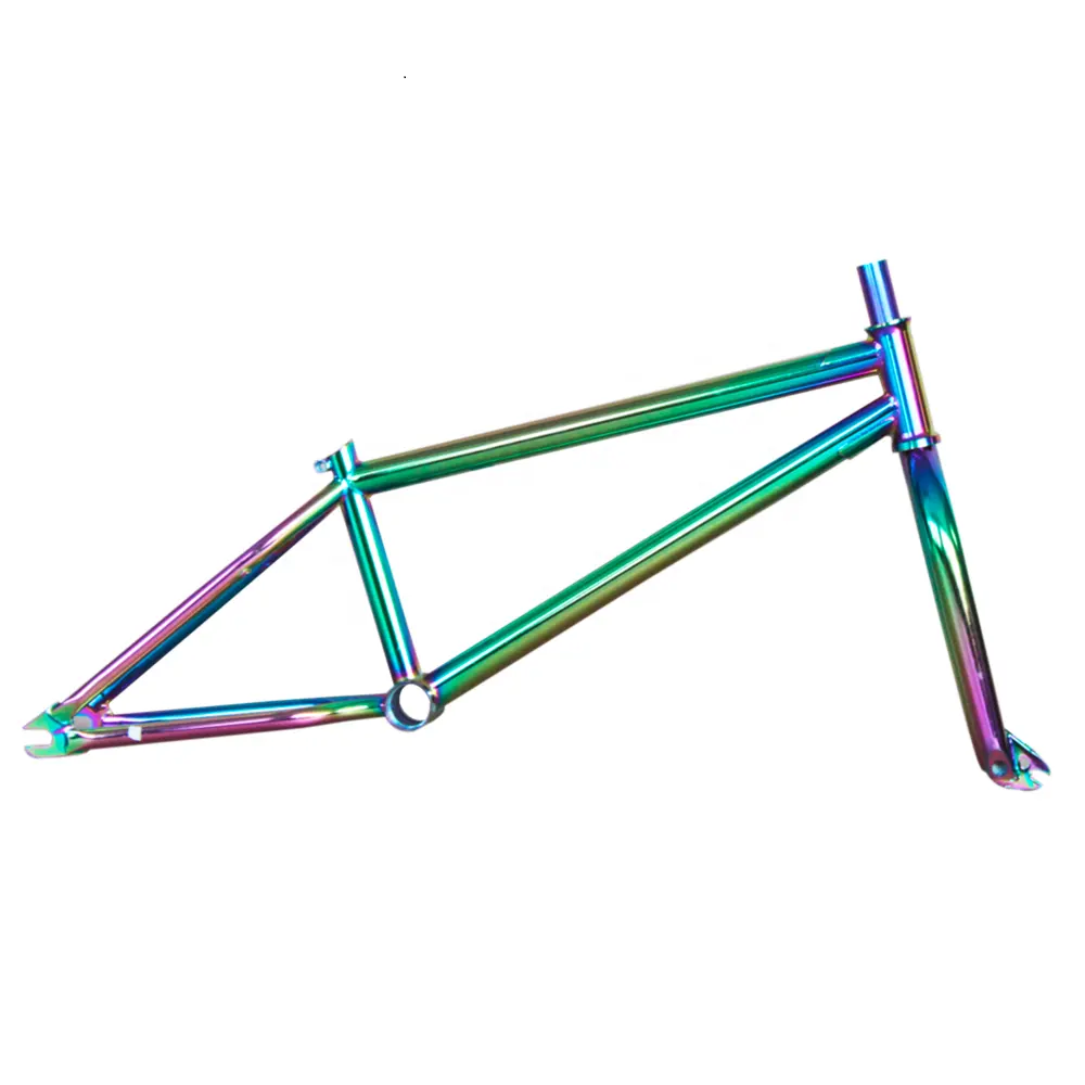 โครงจักรยาน BMX เหล็กสีออกแบบใหม่กรอบกีฬาเอ็กซ์ตรีมตามสั่งโดยผู้ผลิต