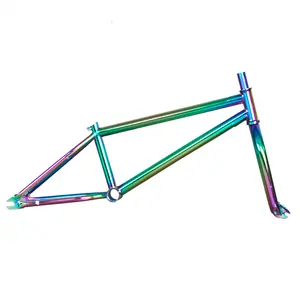 Nuevo diseño de cuadro de deportes extremos personalizado por los fabricantes Color acero Bmx cuadro de bicicleta