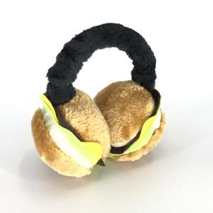 कस्टम प्यारा बच्चों और वयस्क सर्दियों गर्मी आलीशान हैमबर्गर इयर मफ - Product Image 2