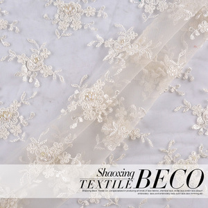 Nuovo Arrivo <span class=keywords><strong>Top</strong></span> Quality bianco con paillettes e perline george pizzo <span class=keywords><strong>tulle</strong></span> tessuto per abito da sposa - Product Image 2